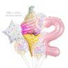 8 Pcs Donut Ice Cream Star Balloon Colorful Paper Confetti Balloon Set for Baby Shower Girl's Donut  Birthday Party Decorations