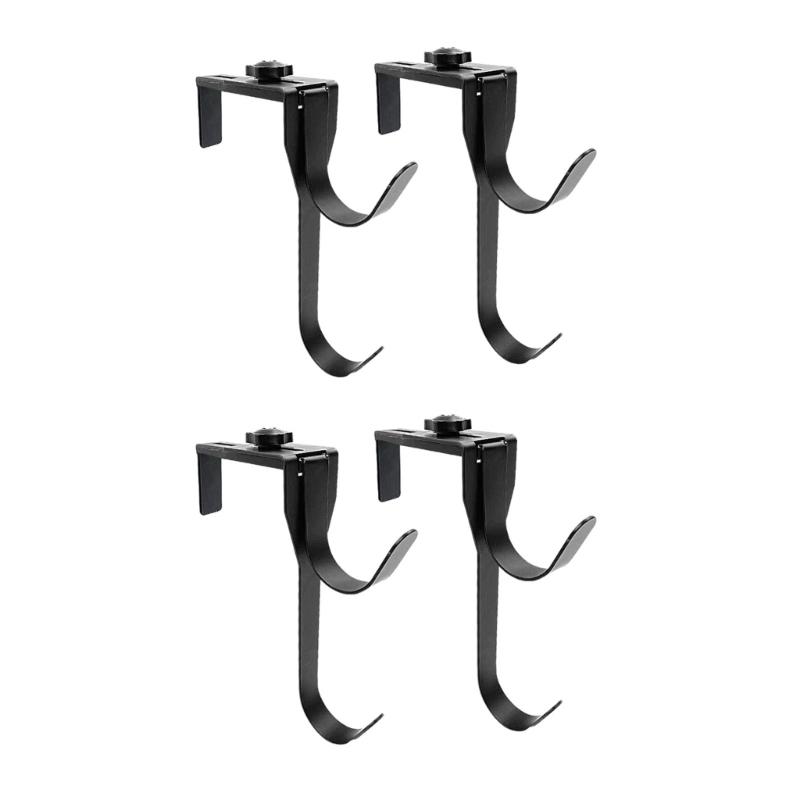 Telescopic Adjustable Fence Hook Pool Poles Hanger Metal Pool Deck Accessories Multipurpose Swimming Accessory Holder