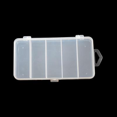 Fishing Tackle Box 5 Grid Lure Easy Carrying Lightweight Gear Containers Case for