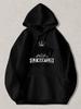 Black Pullover Hoodie with Grumpy Old Man Club Founding Member Graphic Crown Design Unisex Sweatshirt for Casual Daily Wear