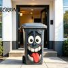 Cartoon Expression Stickers for Garbage Bins Funny Trash Can Sticker, Cute Big Eye Decorative Removable PVC Recycling Adhesive Label, Waterproof Decal
