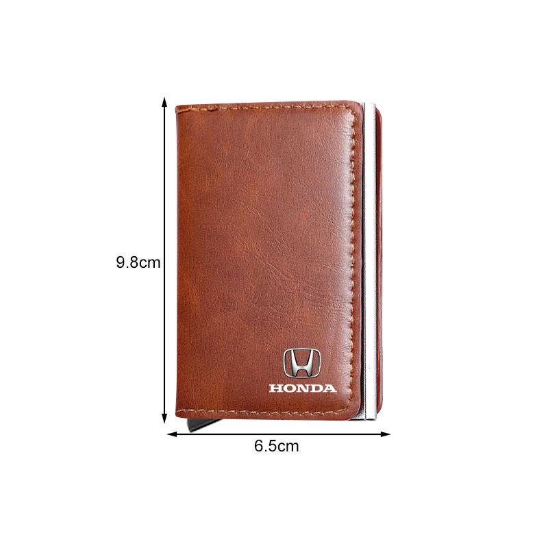 PU Leather Car Driving Document Bag ID Passport Card Wallet Card Pouch For Honda Fit Mugen Insight Type S R VTEC DOHC Modulo Vezel Legend RR Si