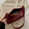 Bolsa de axila simples e elegante, bolsa de ombro minimalista, bolsa de mão estilosa feminina e bolsa com zíper