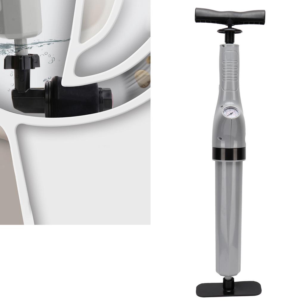 9 in 1 Luftdruck Pümpel Set Toilette Abwasserrohr Küchenspüle Baggerwerkzeuge Zubehör Grau