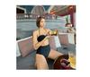 Korean-Style Sexy Bandage Bikini Set - Women's Three-Piece High-Waisted Swimsuit for Vacations and Hot Springs
