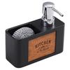 Mercury - Free Resin Soap Dispenser with Scouring Pad Kitchen Dishwashing Liquid Press Bathroom Hand Soap Dispenser