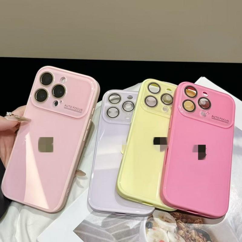 Ice Feel Macaron Camera Window Phone Case IPhone 15 14 16 17 18 Pro Max