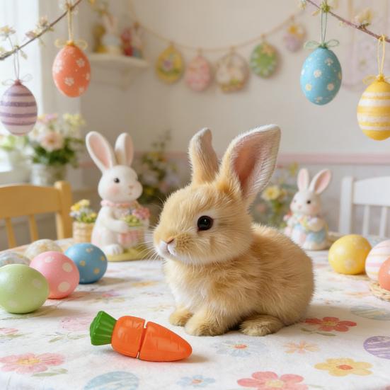 1/3Pcs Electric Plush Bunny Toy with Carrot Interactive Shaking Ears Jumping Rabbit Plushie