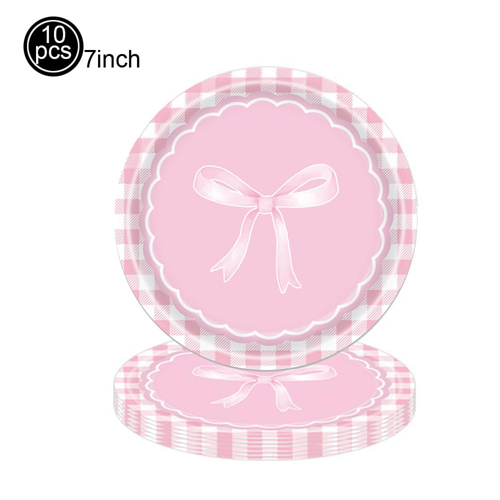 6/12pcs Pink Bow Acrylic KeyChains Coquette Bow Birthday Party Decorations Supplies Gifts for Kids Girls Pink Bow Party Favors