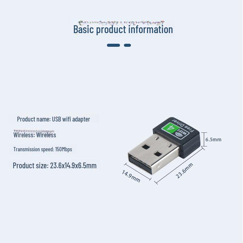 150M USB Wireless Network Adapter - Mini WiFi Receiver/Transmitter for Computers