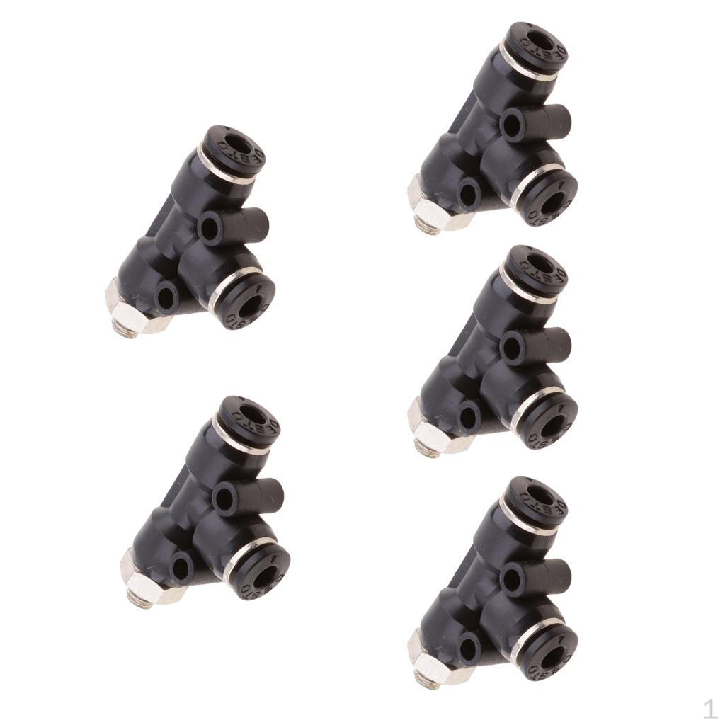 5 Pieces Hose Tube Female Thread Stud Push Pneumatic Fitting 4mm 6mm 8mm