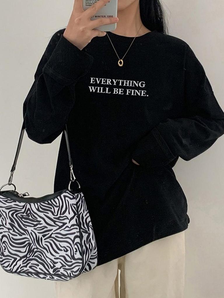T-shirt Blanc Manches Longues pour Femme - Tendance 2026 Coton Pur Coupe Ample pour Printemps/Automne