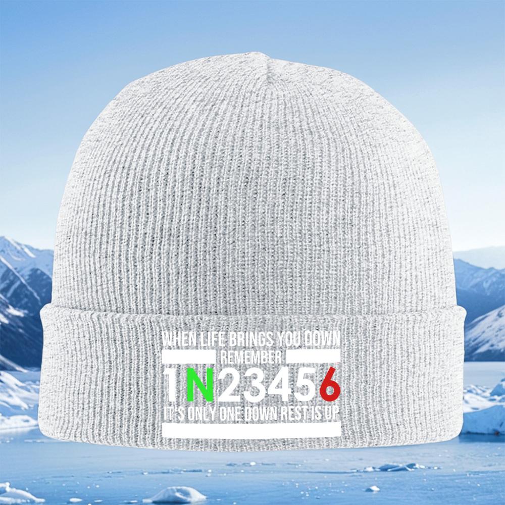 Motorcycle Gears,upward Life,positivity Men Women Unisex Knitted Hat Beanie Pullover Cap Winter Thermal Warm Christmas Outdoor C