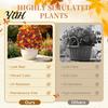 Reusable Plastic Flowers for DIY Crafts Artificial Fall Outdoors, Fake Autumn Topiary Ball, UV Resistant Faux Mums with Ground Home Styling