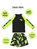 Boys' Quick-Dry Long Sleeve Swimsuit Set with Zipper & Sunscreen Protection
