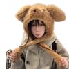 Pelziger Welpenohren Hut mit beweglichen Ohren für Damen Winter Verdickt Winddicht und Warm Lei Feng Hut Ohrenschutz Stil
