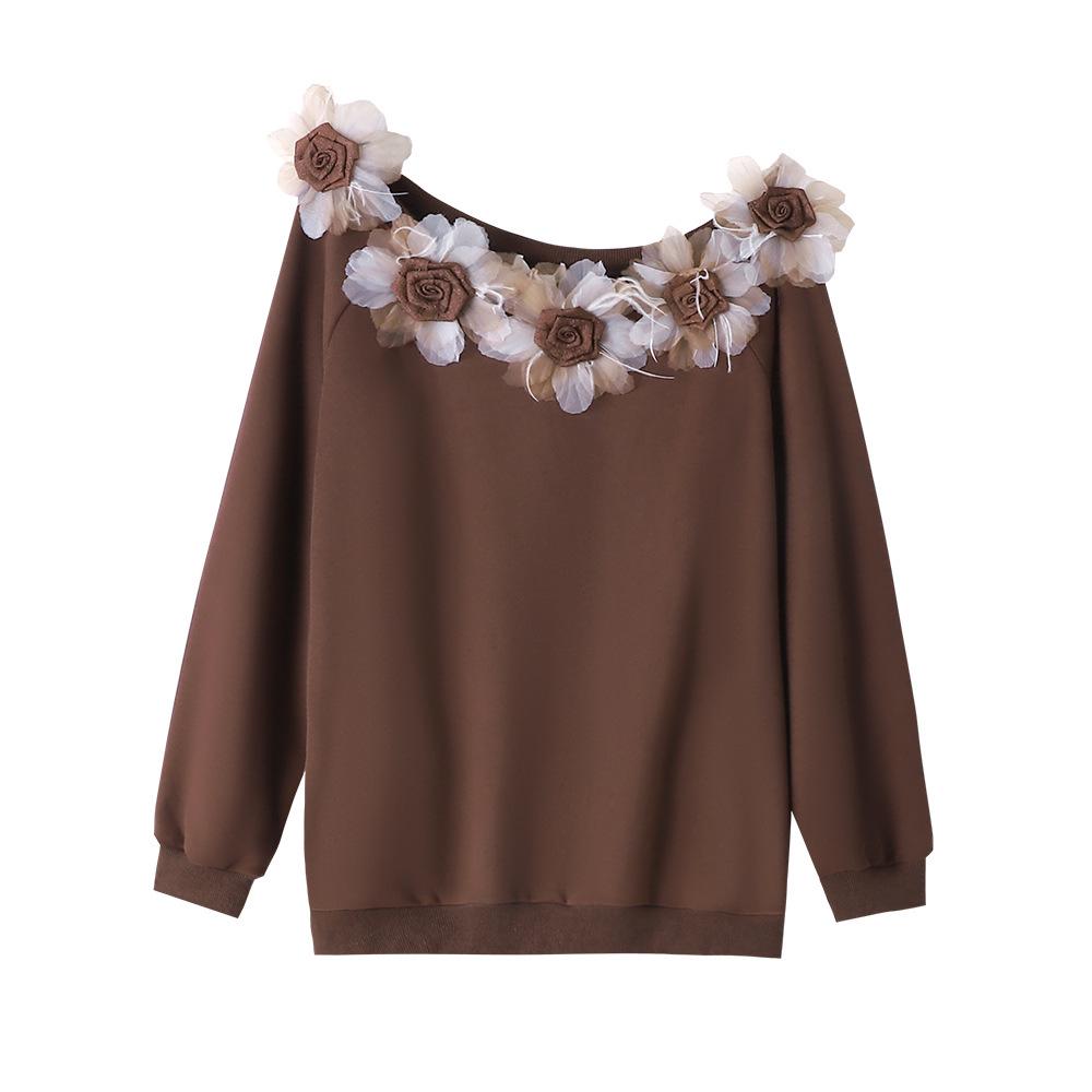 

Winter 2025 Plus Size Women s 3D Decorative Sweatshirt: Luxurious Velvet Jacket for 130-320 Jin 5XL (220-260 jin)