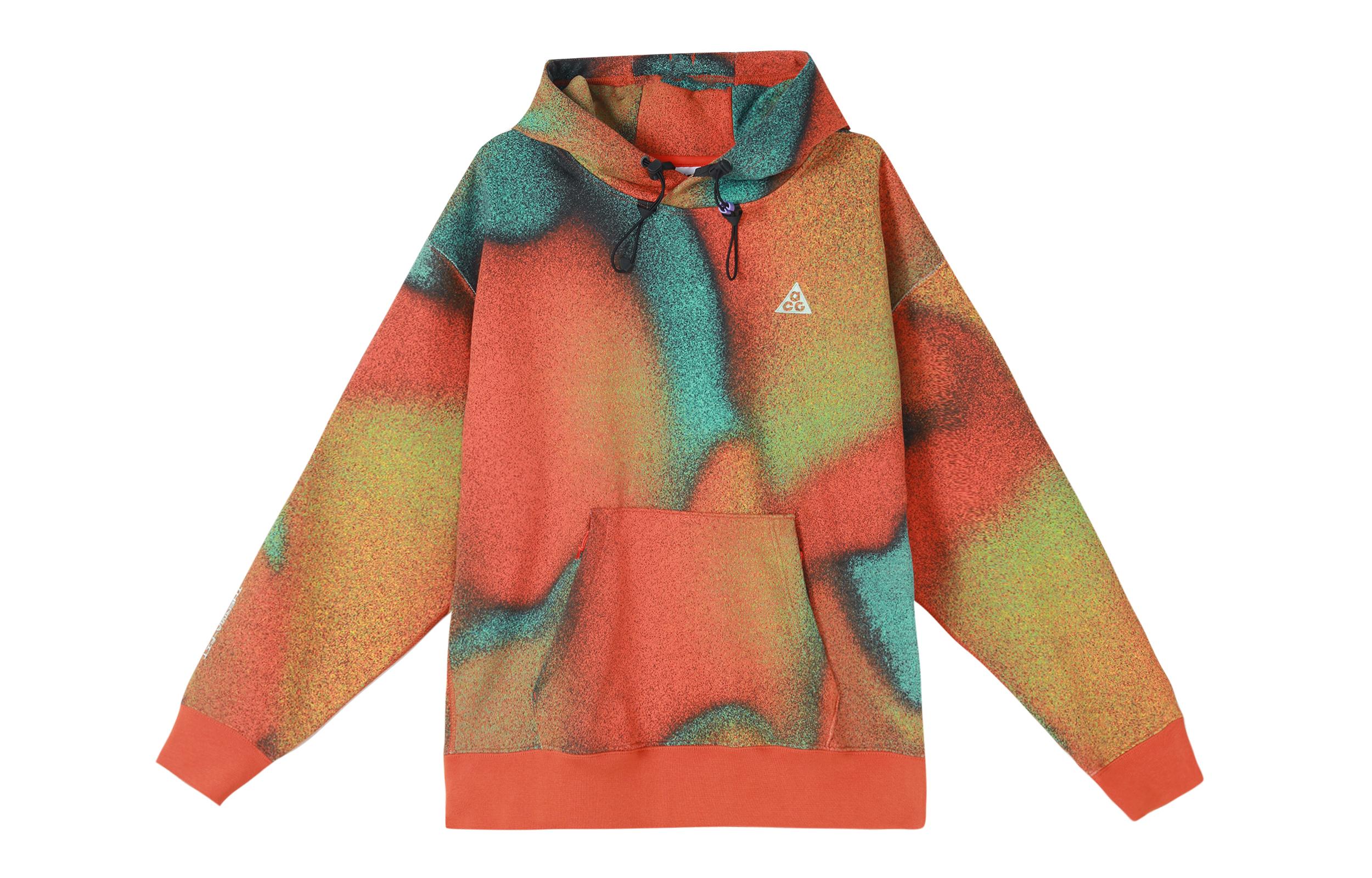 Nike ACG THERMA FIT Sweatshirts Unisex Orange Green Hooded Moderate Other DQ5790-891 M