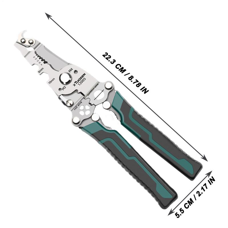 Wire Stripper Pliers Foldable Cable Crimper Wire Stripping Tool For Home Maintenance Circuit Installation Electrical Maintenance