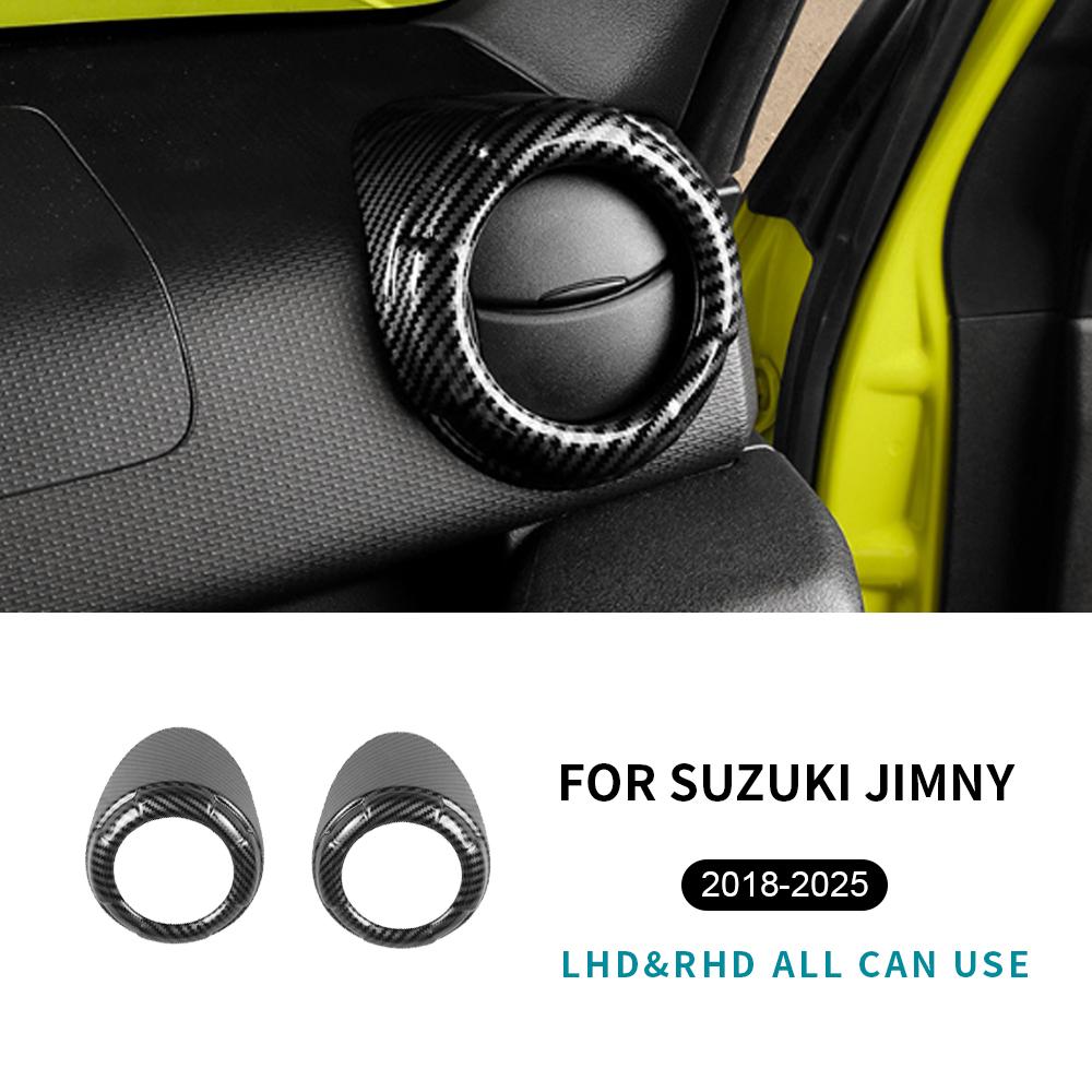 For Suzuki Jimny 2018-2025 Car Air Vent Trim Ring Anti-scratch Wear-resistant Interior Protector ABS Decoration Auto Accessories