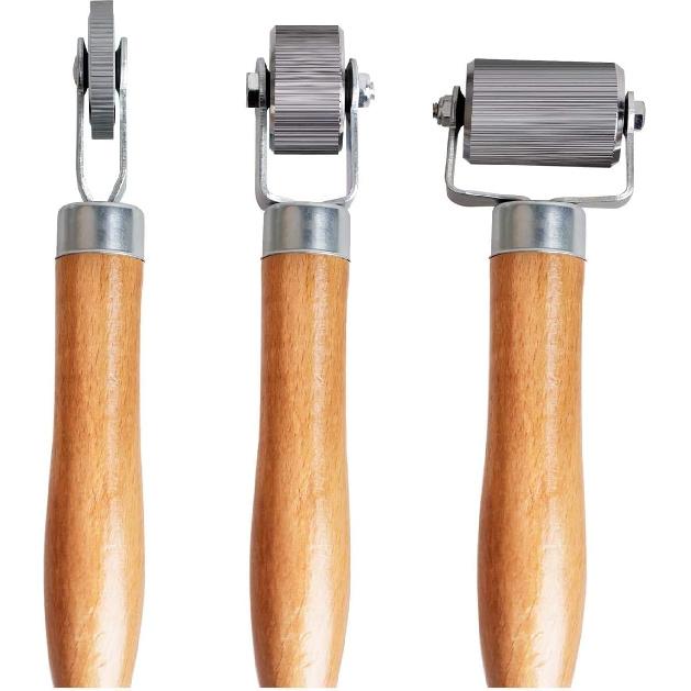 Car Sound Deadening Roller Metal Installation Tool 3 Pcs for Auto Noise Roller Car Sound Deadener Application Installation Tool Rolling Wheel