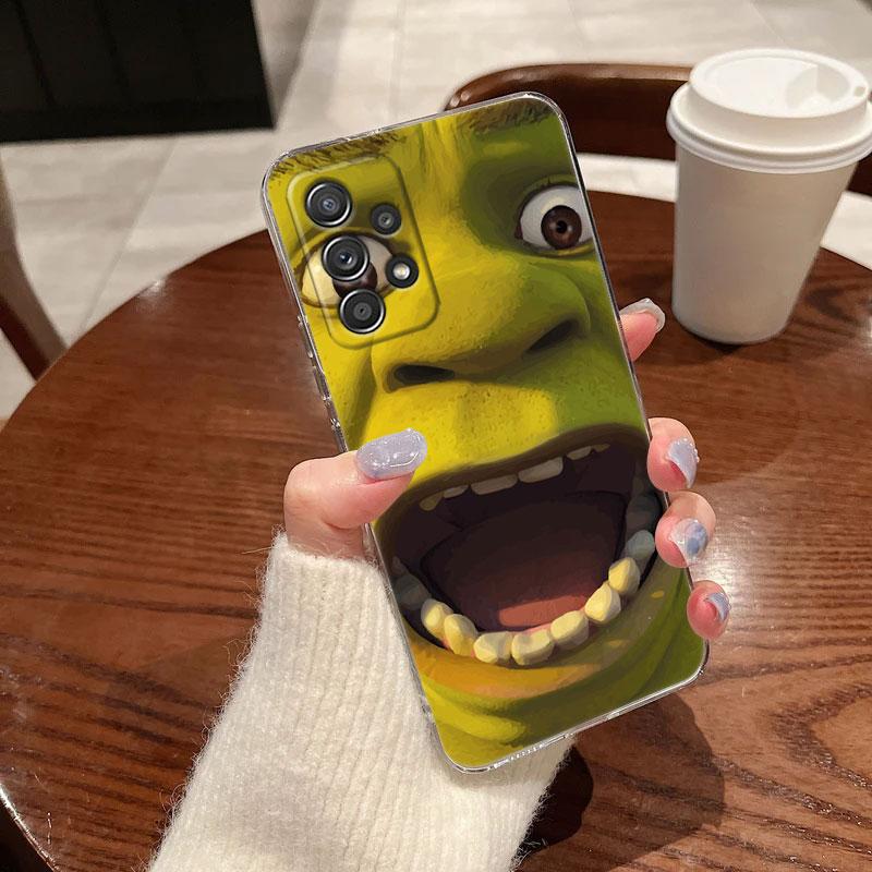 Clear Case For Samsung Galaxy A57 A37 A56 A36 Cases A55 A54 A35 A26 A07 A17 A16 A06 A34 A15 Cover Cartoon Shreks Art Funny Movie