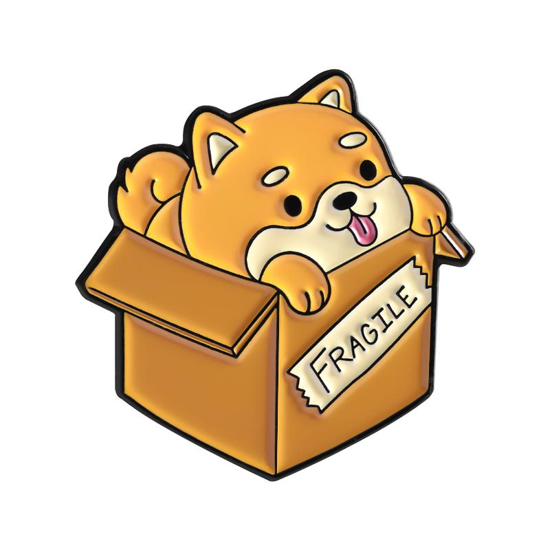 

Fragile But Fearless Enamel Pins Mental Health Anxiety Cute Frog Dog Animal Brooches Lapel Badge Jewelry Gifts for Friends
