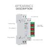 Mini Modular Din Rail Mount Three Phase Voltage Meter with LED Digital Display - Ac 60V-450V Gauge Indicator Detector by TONGOU