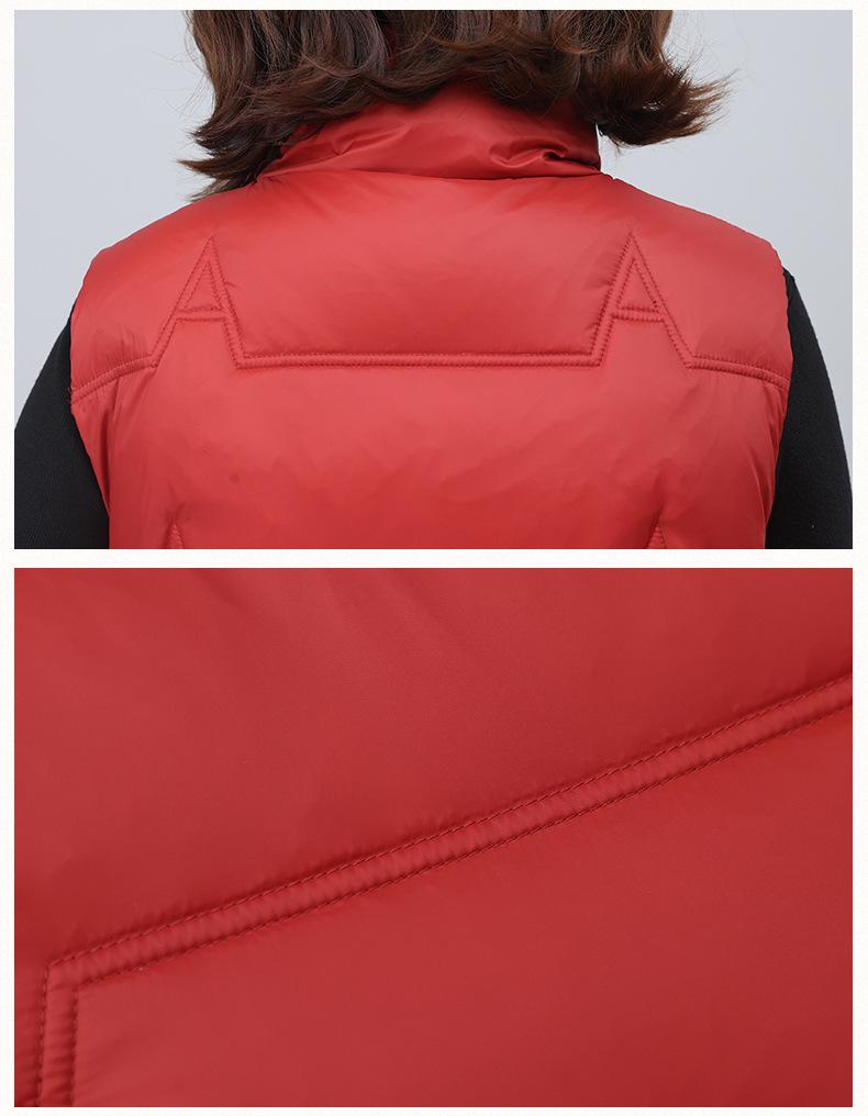 Women's Lightweight Down Vest - 2024 Autumn/Winter Fashion Stand Collar, Short Outerwear for Moms