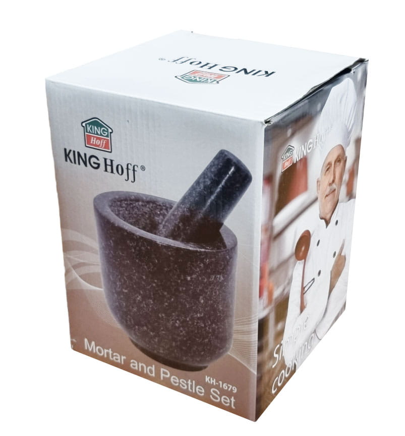 Moździerz z powłoką granitową kamienny 12x12cm KINGHOFF KH-1679