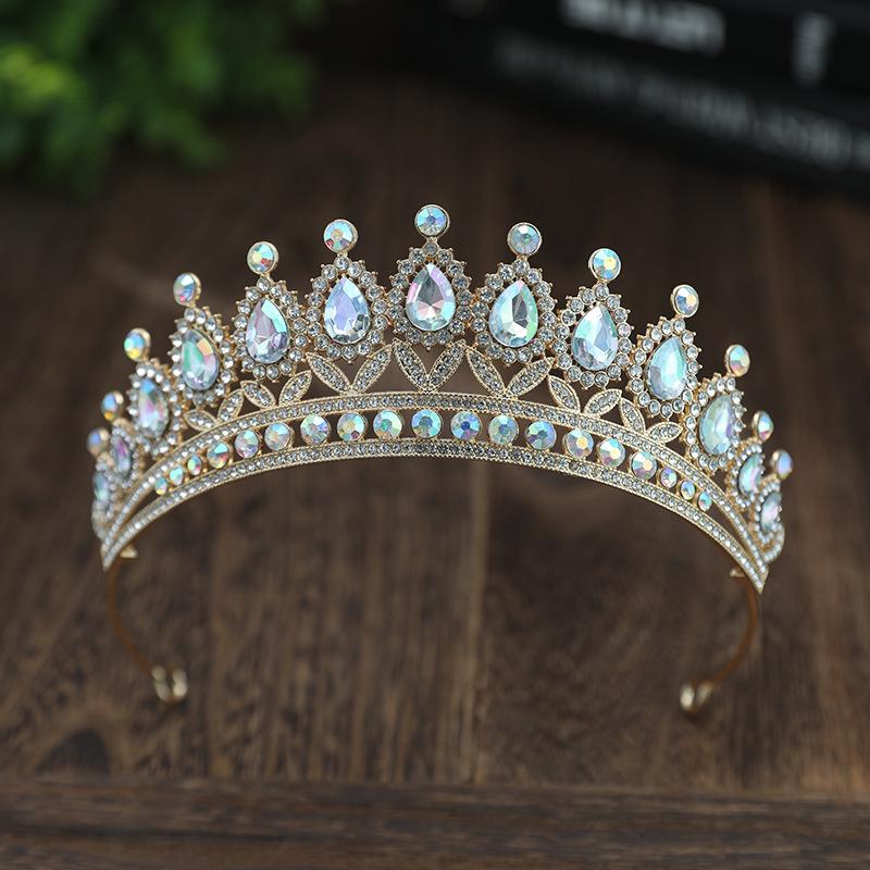 Baroque Retro Black Luxury Crown Bridal Tiara Wedding Dress Birthday Queen Crown Cake Crown