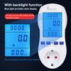 Digital Power Meter Wattmeter Socket Wattage Kwh Energy Meter Kwh Energy Measuring Outlet Overload Protection 7 Display Models