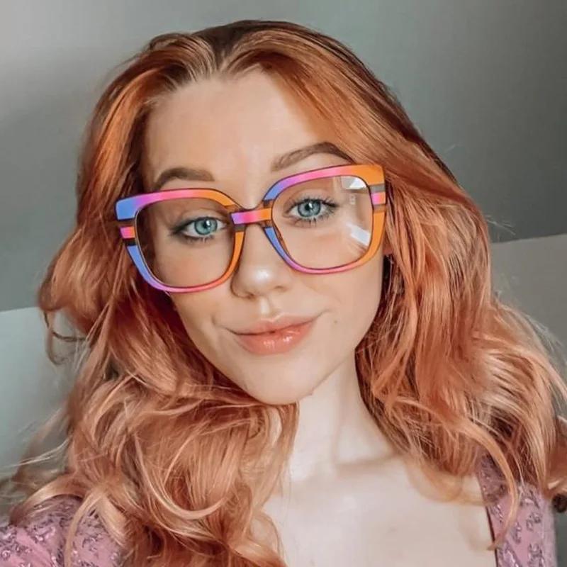 Vintage Anti Blue Light Optical Cat Eye Sexy Ladies Glasses Women Luxury Brand Designer Trend Myopia Prescription Eyewear Frame