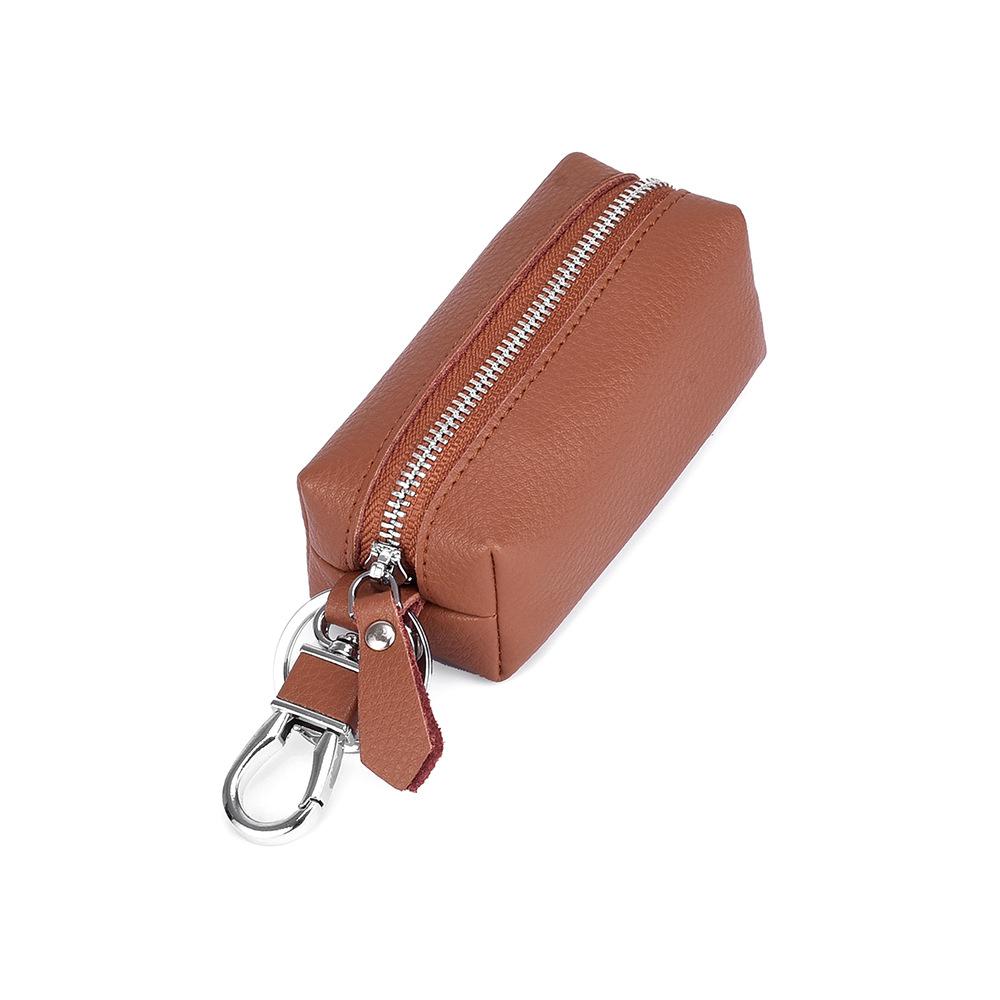 

Женская сумка для ключей из мягкой натуральной кожи, креативная, большой вместимости, сумка-кошелек для ключей и карт, два в одном хаки