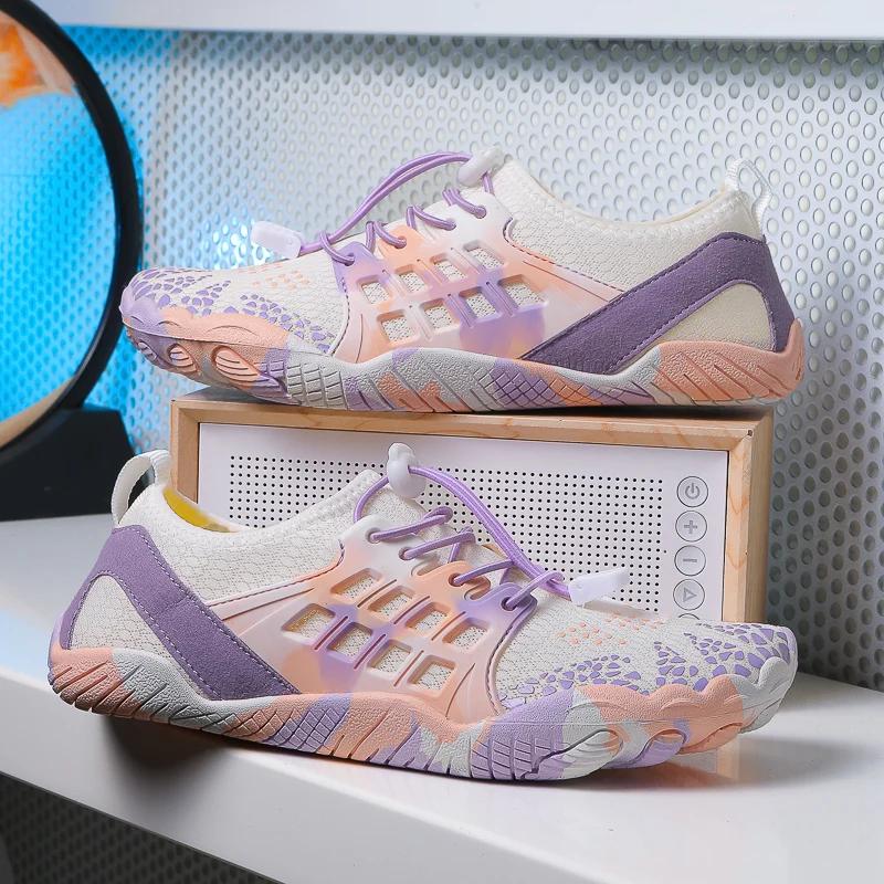 

Unisex Breathable Water Shoes Casual Beach Sneakers with Non Slip Sole Perfect for Aquatic Sports and Activities 46 фіолетовий