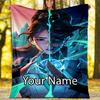 Custom Name Valorant Theme Printed Blanket - Perfect for Couch, Bed, Travel & Outdoor Use | Machine Washable, Cozy & Durable.