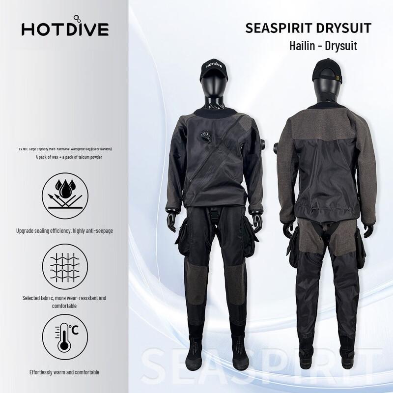 HOTDIVE Lightweight Technical Scuba Diving Drysuit & Accessories