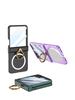 GKK Samsung Z Flip 7 Small Folding Hinge Full Coverage Shell with Finger Ring Buckle and Frosted Hard Shell