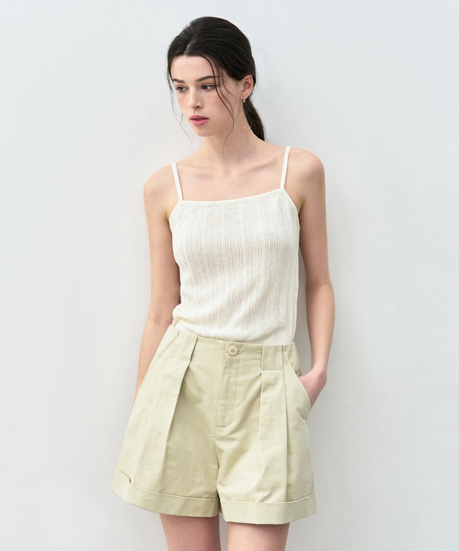 Basica Crochet Linen Sleeveless_3Color Ivory/Free