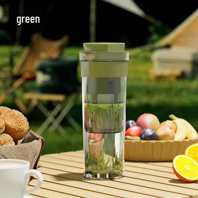WJ Portable Cold Brew Glass Tumbler with Filter