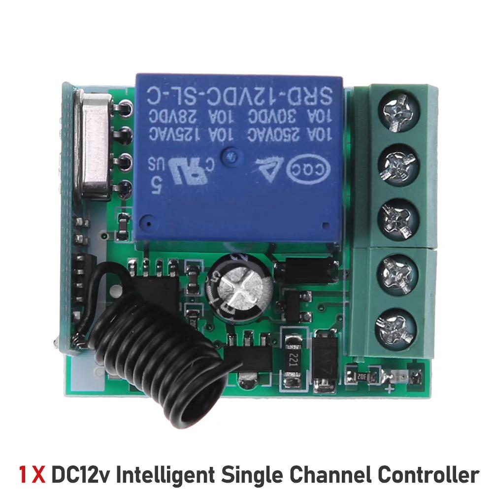 

433 МГц DC 12 В 1 канал универсальный беспроводной пульт дистанционного управления переключатель релейный приемник модуль радиочастотный передатчик 433 МГц комплект дистанционного управления