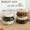 Oversized Studs Resin Bracelet Brown White Marbling Geometric Irregular Cuff Bracelet Thick Wide-Band Exaggerated Chunky Bangle