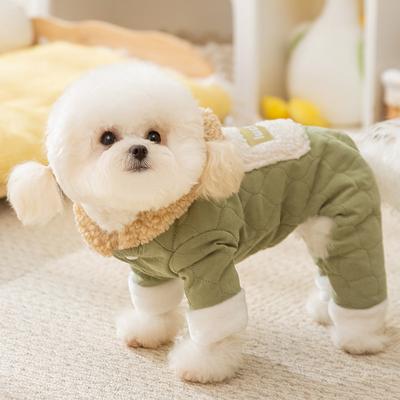 Winter Pet Dog Clothes Winter Warm Dog Jacket Waterproof Dog Clothes Dog Thick Warm Quilted Cotton Pocket Pet Dog Clothes