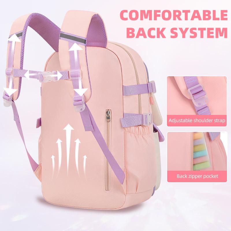 Elementary School Backpack for Grades 3-6 Ergonomic Waterproof Lightweight Schoolbag Multi-functional Refrigerator-style Student Backpack