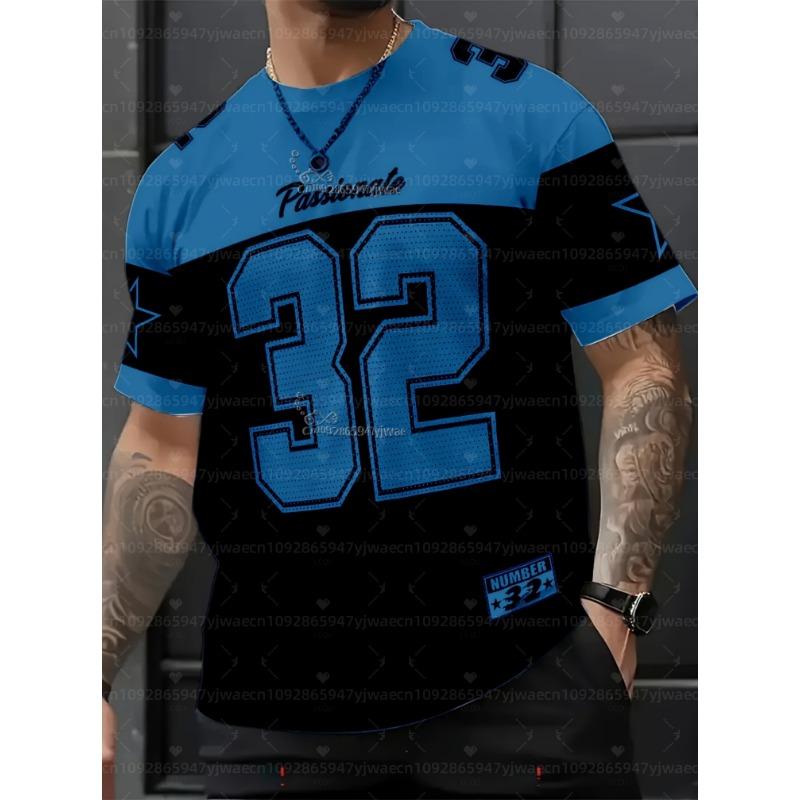 2026 Summer men no.32 print Personality American Casual Digital jersey XXS