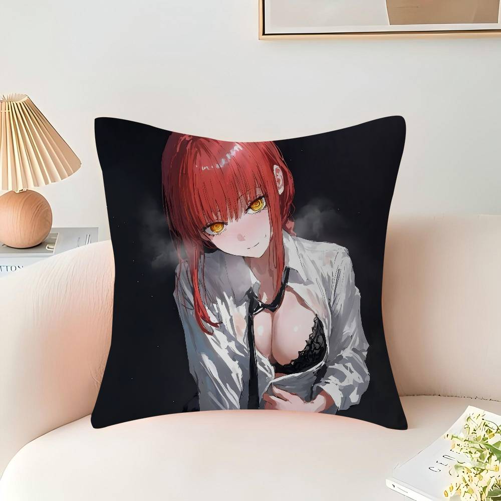 Anime M-Makima Kissenbezug Auto Dekokissenbezug Für Sofa Auto Weihnachtsgeschenk 40x40cm 45x45cm