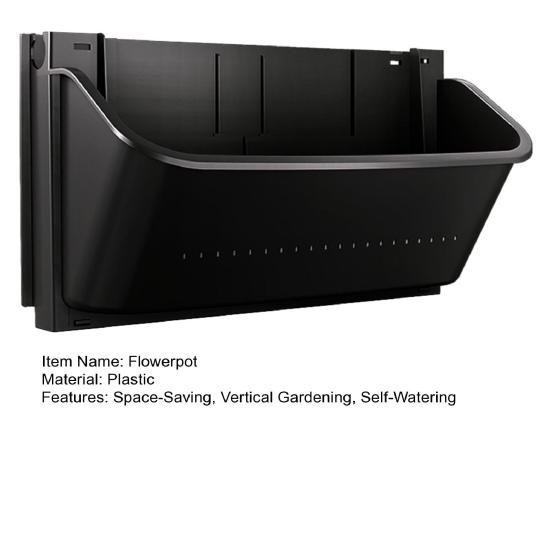 Samonawadniający doniczka ścienna Zewnętrzna doniczka montowana na ścianie Pionowa doniczka do układania w stos z otworami drenażowymi na balkon Podwórko Ogrodnictwo pionowe
