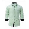 Camicia da uomo a blocchi di colore, vestibilità slim, manica lunga, traspirante, per il lavoro