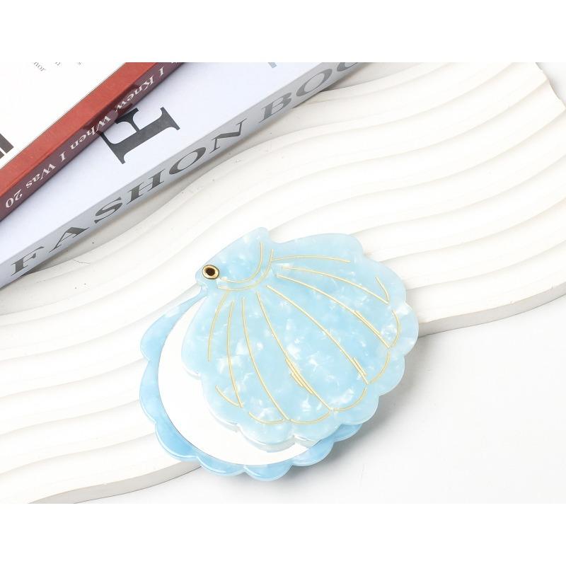 Acetate shell mirror European and American advanced carry-on mirror small fresh temperament