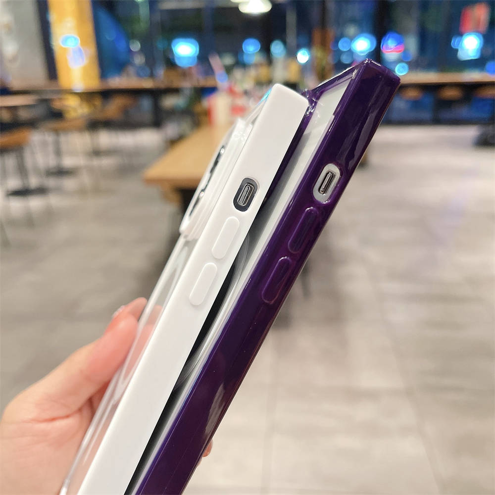 Husă magnetică pentru telefon cu încărcare fără fir Iphone 14 13 12 11 Pro Max 14pro 14 Plus 11 Husă din silicon antișoc acrilic transparent